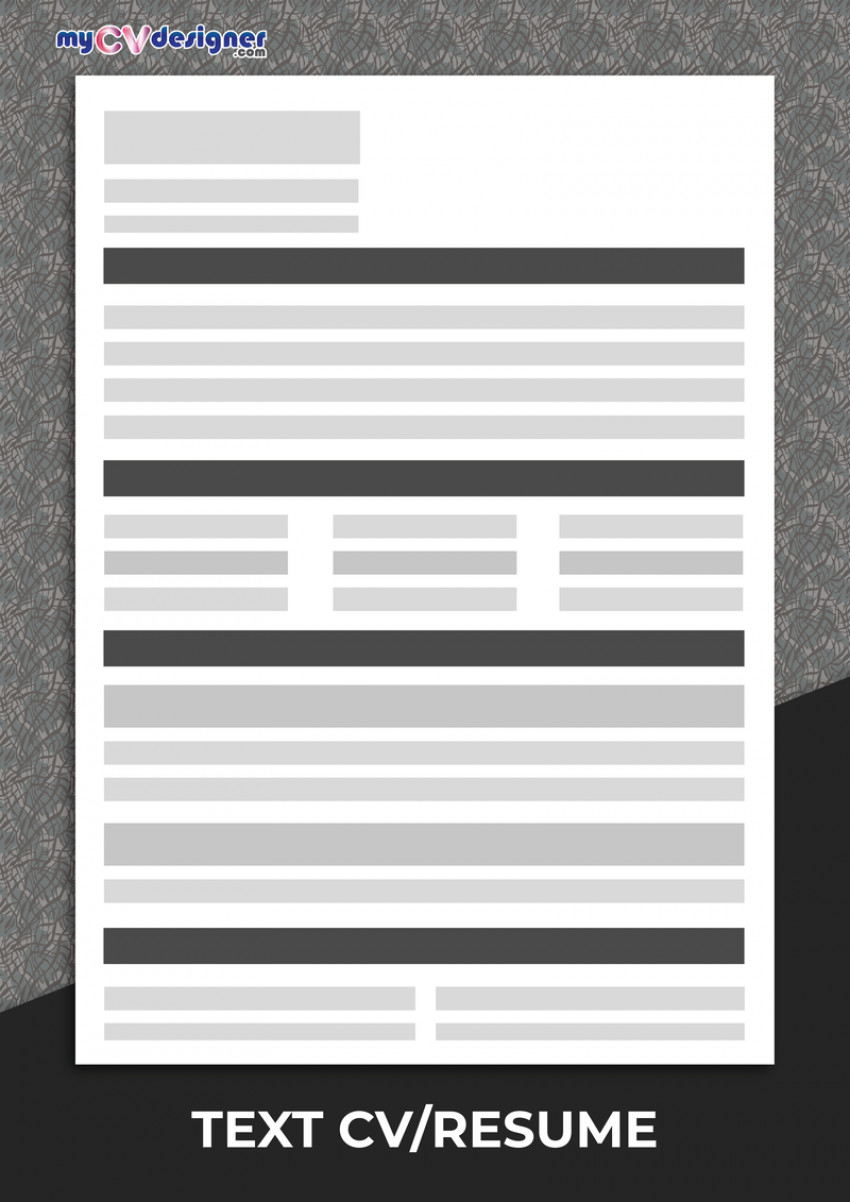 Everything about creating a text resume