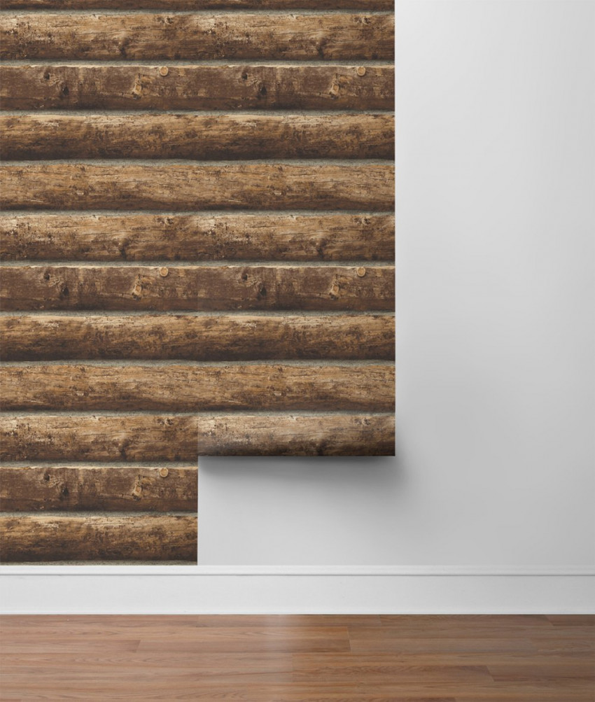 Elevate your kid's bedroom with log cabin wallpaper