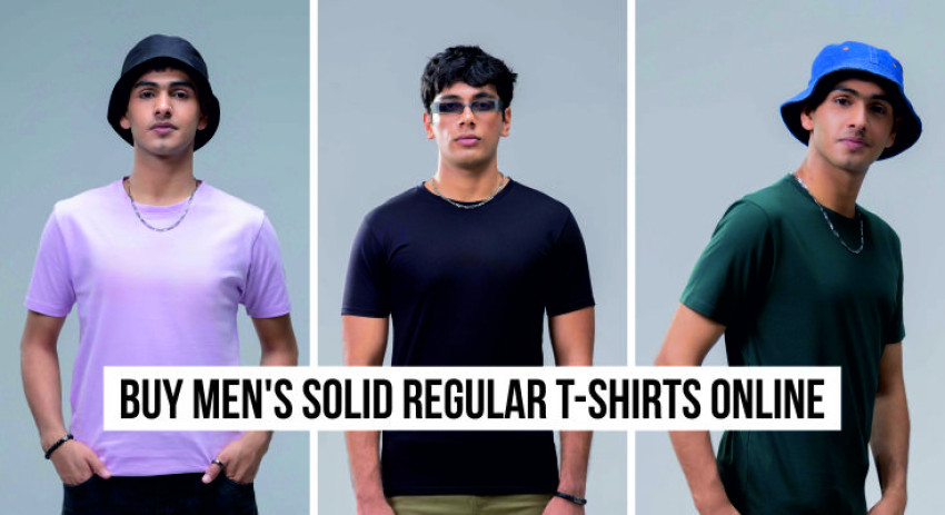 Elevate Your Wardrobe: Buy Men's Solid Regular T-Shirts Online