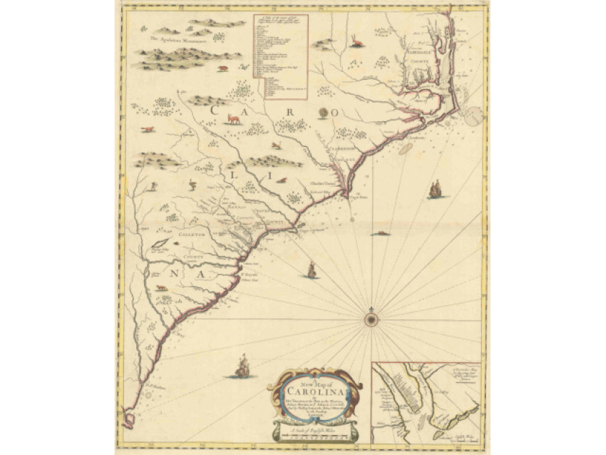 Early First State Map of The Carolinas from 1685 Brings $29,325 in Old World Auctions' Auction #196
