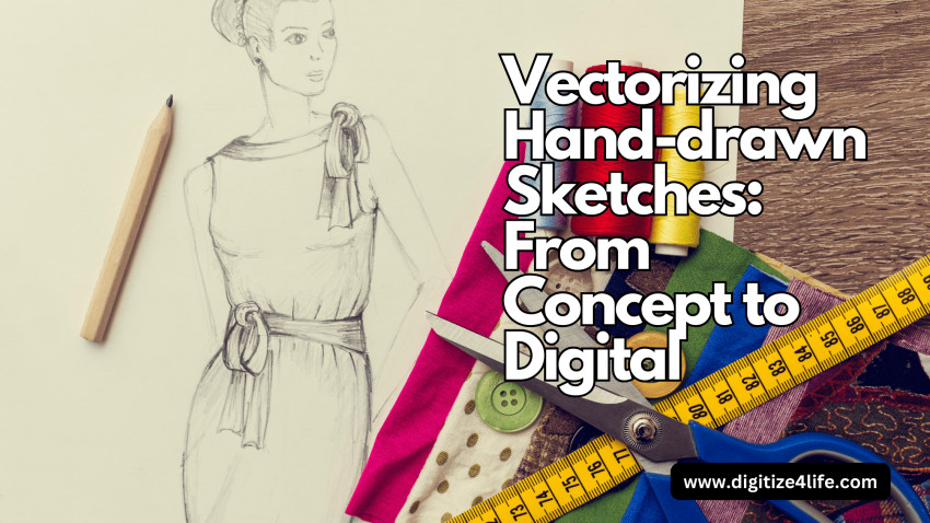 Vectorizing Hand-drawn Sketches: From Concept to Digital