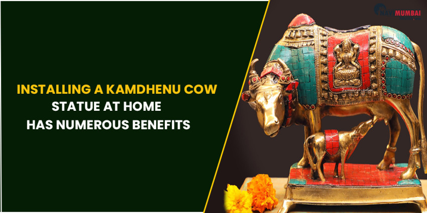 Installing a Kamdhenu cow statue at home has numerous benefits.