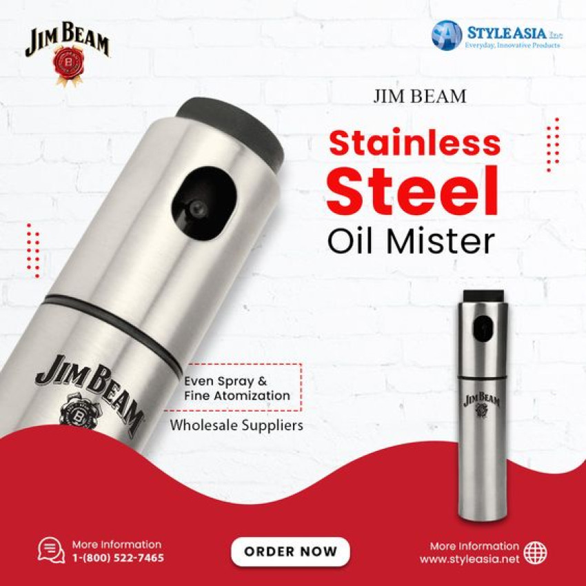 Upgrade Your Kitchen with the Jim Beam® Stainless Steel Oil Mister: A Versatile Tool for Healthier.
