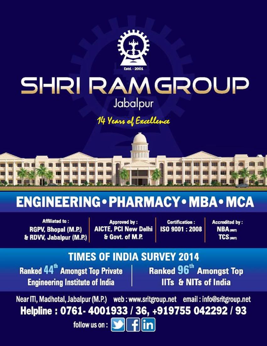 Why Shri Ram Group is in the List of Top 10 Engineering Colleges in Jabalpur