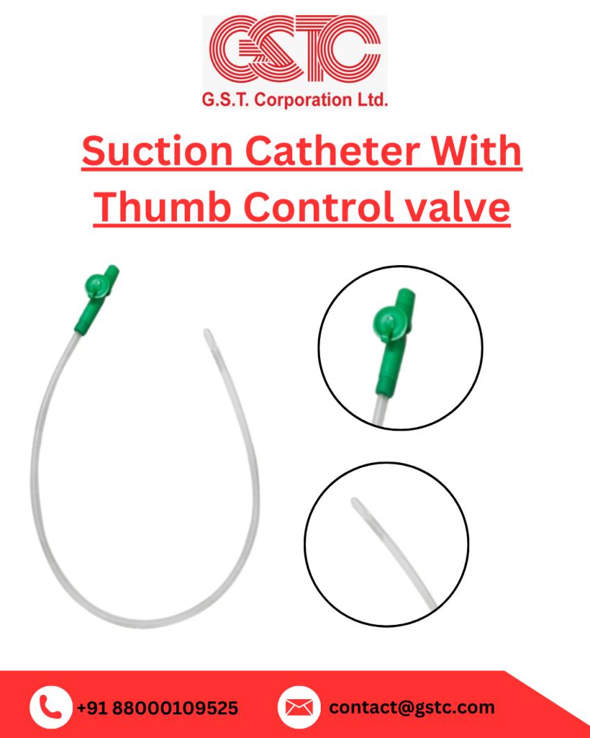 Suction Catheter with Thumb Valve Easy Control