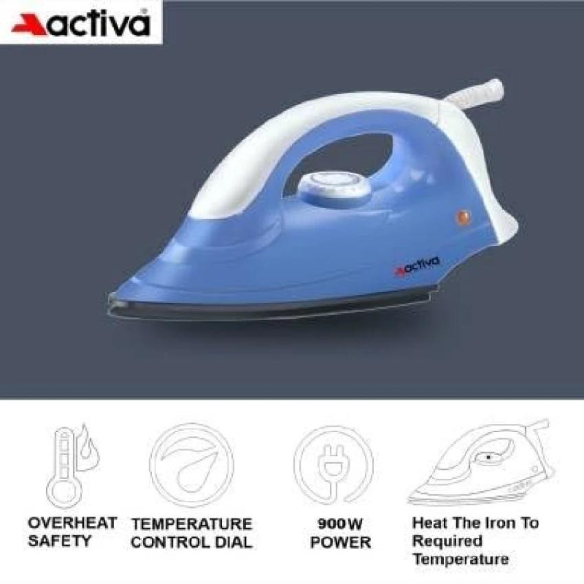 Effortless Ironing Begins with Activa ABS Coral 900 Watts Dry Iron