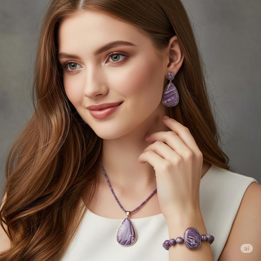 Discover the Magic of Charoite Jewelry: A Gemstone That Captures the Soul