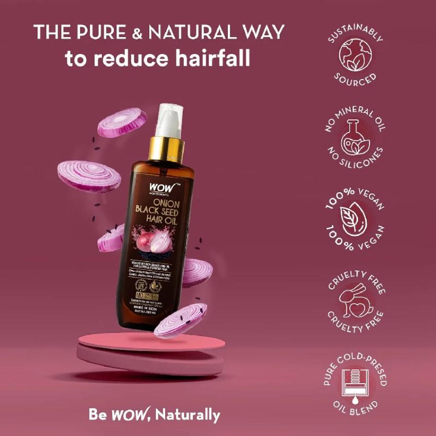 Traditional Power Meets Modern Care – WOW Onion Hair Oil for Hair Growth & Hair Fall Control