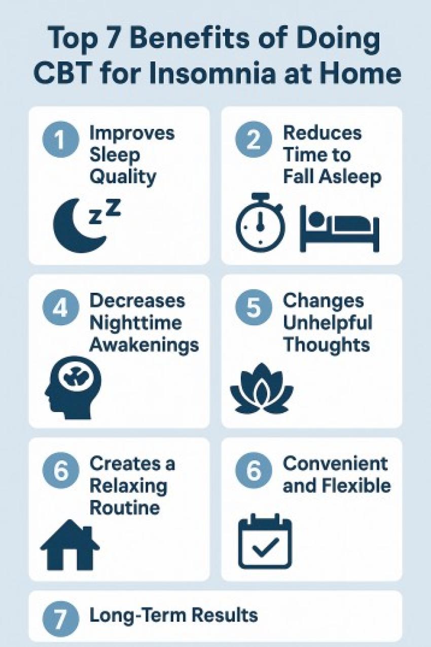 Top 7 Benefits of Doing CBT for Insomnia at Home