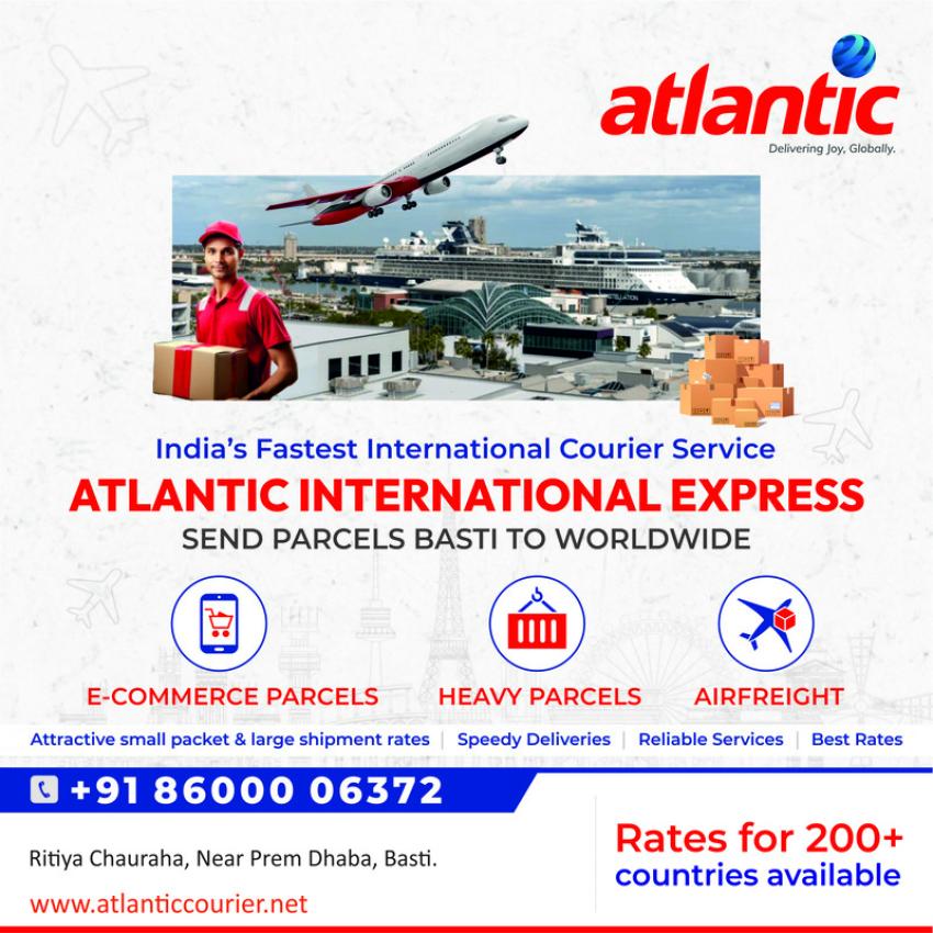 Basti small businesses ship product samples worldwide via international courier services.