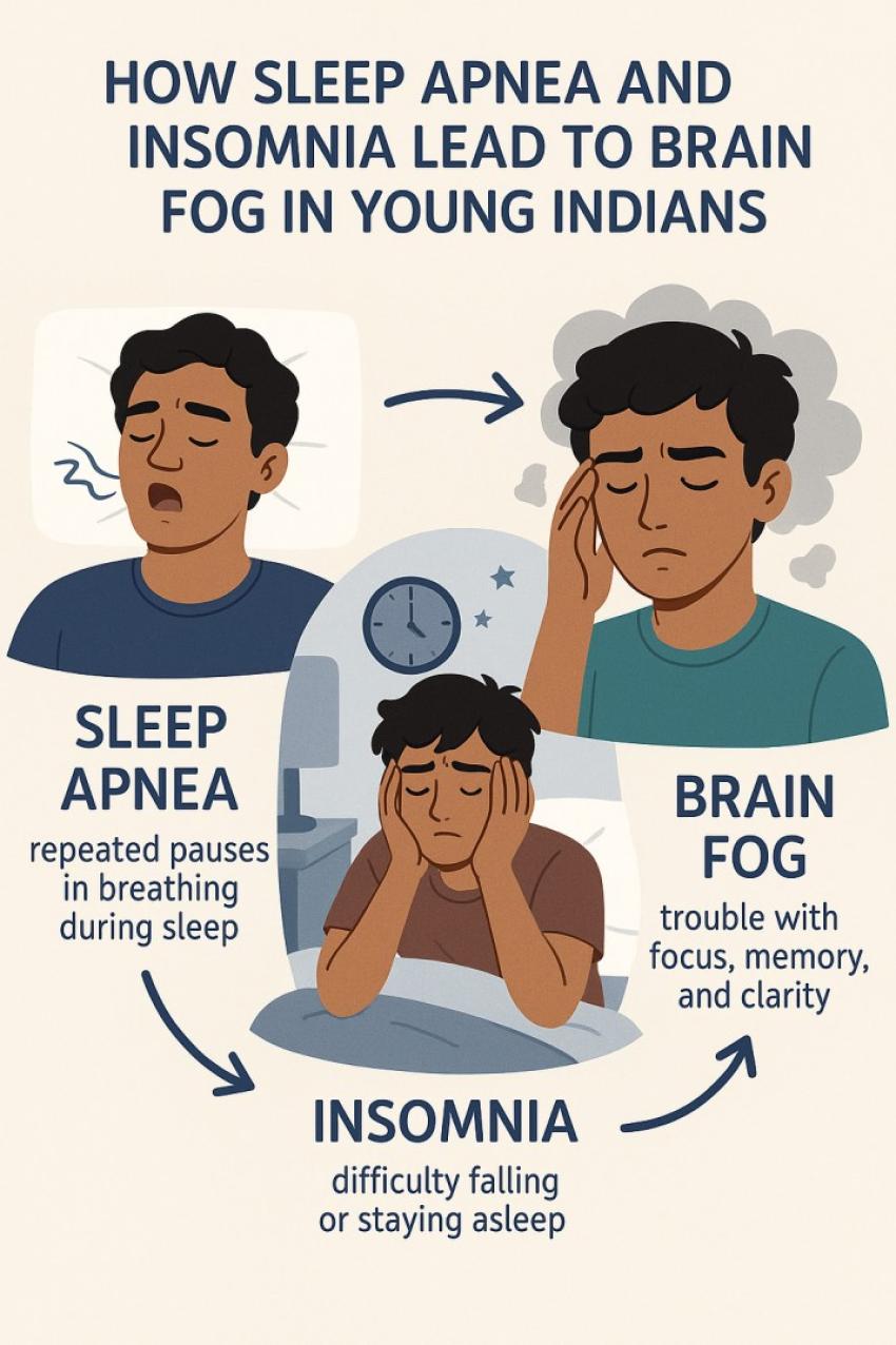 How Sleep Apnea and Insomnia Lead to Brain Fog in Young Indians