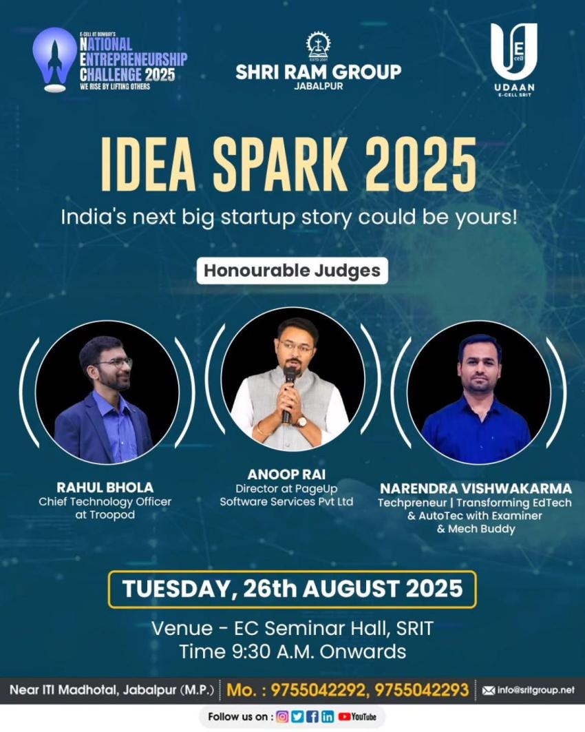 IDEA SPARK 2025-A Landmark Event at Shri Ram Institute of Technology Jabalpur