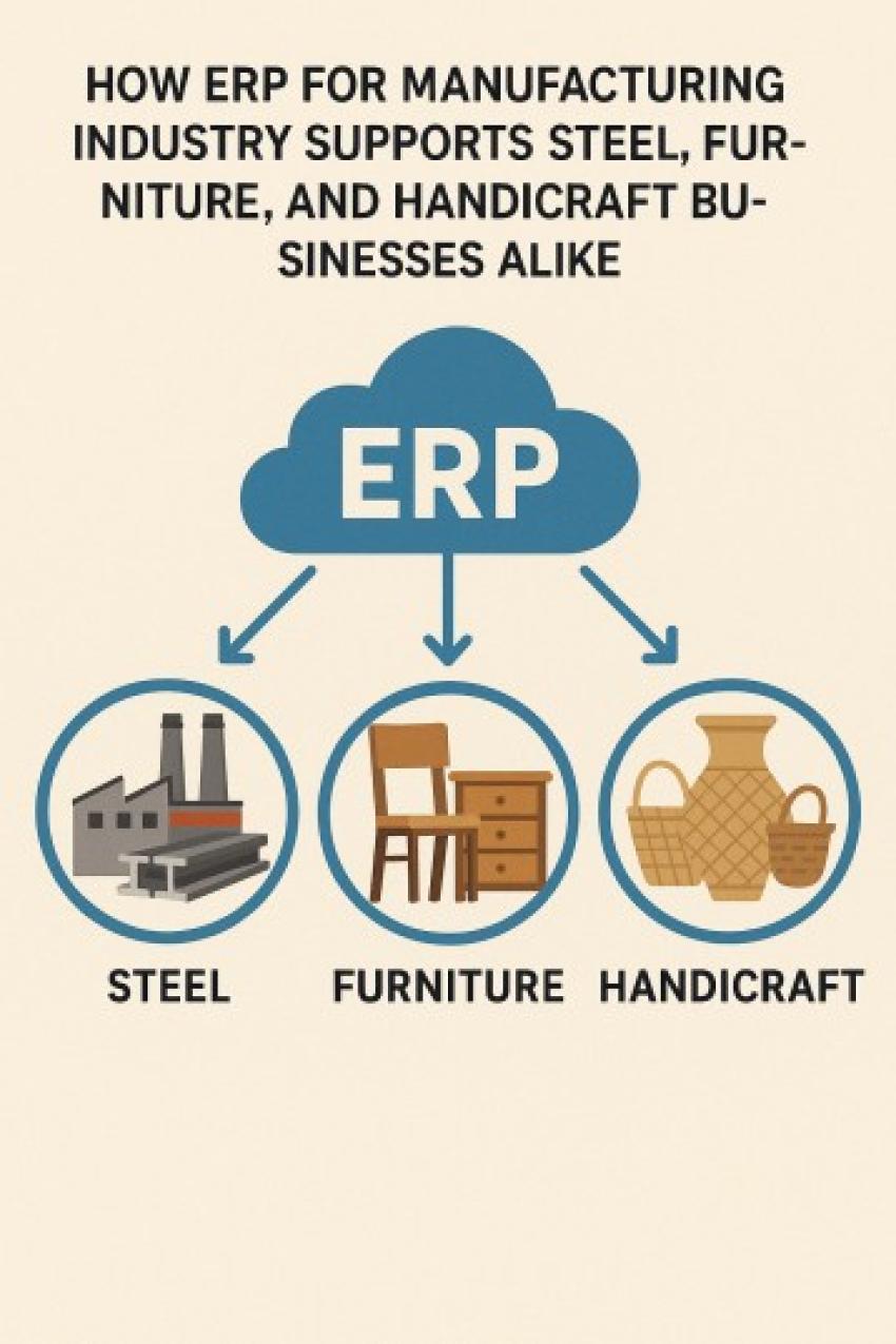 How ERP for Manufacturing Industry Supports Steel, Furniture, and Handicraft Businesses Alike