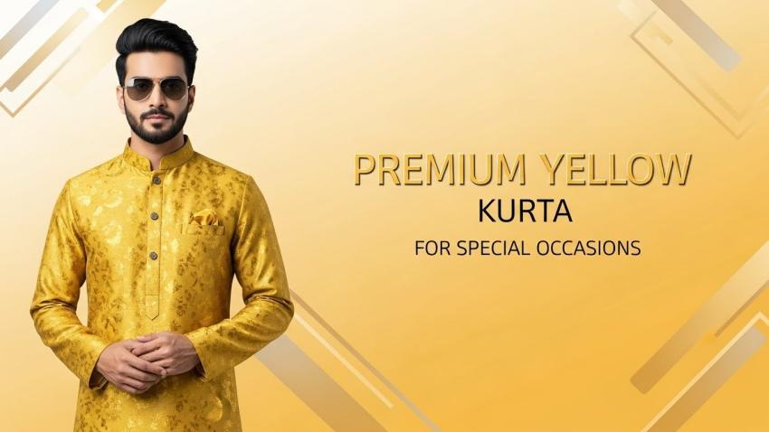 Premium Yellow Kurta for Special Occasions