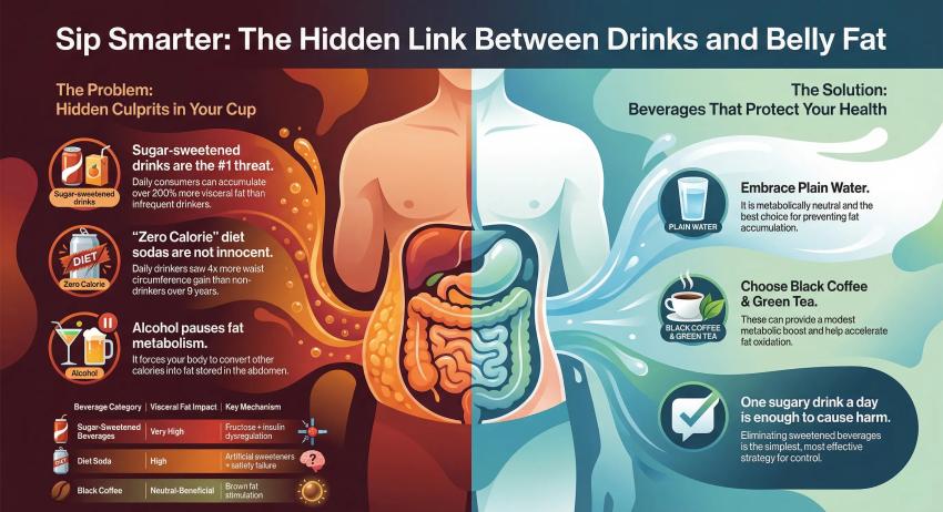 5 Drinks Secretly Fueling Your Belly Fat