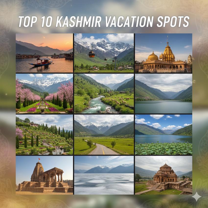 Top 10 Kashmir Vacation Spots You Can’t Miss: Lakes, Valleys & Viewpoints