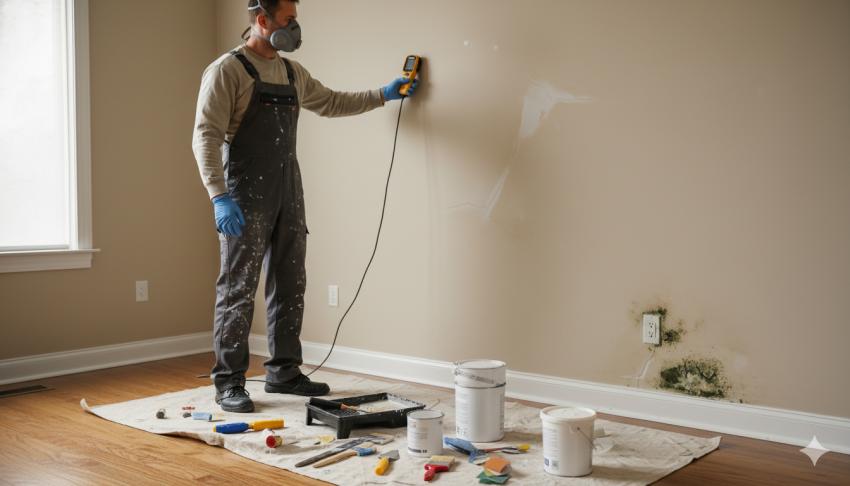 How Professional Painters Handle Mould, Cracks, and Water Damage