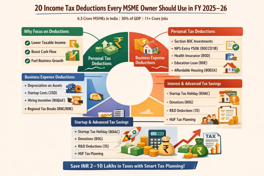 Income Tax Deductions for MSMEs FY 2025-26 India