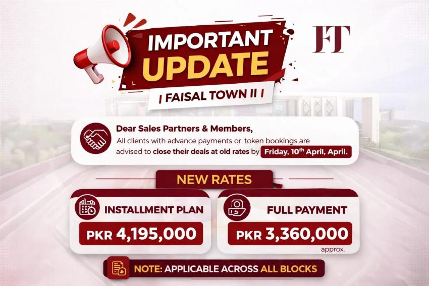 Faisal Town Phase 2 Great Location for Investment