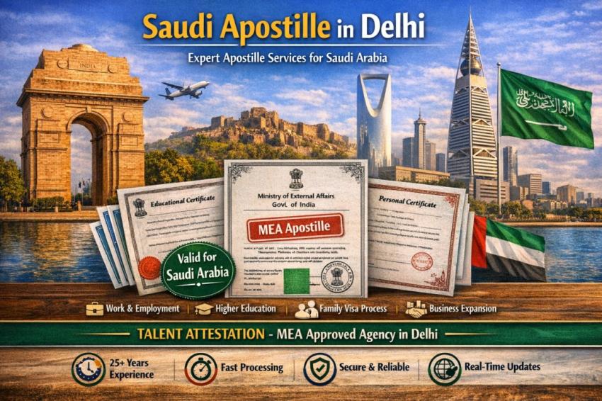 Saudi Apostille in Delhi - Talent Overseas