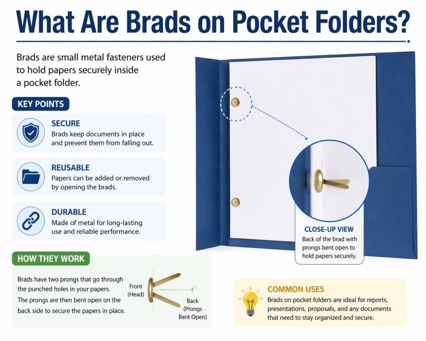What Are Brads on Pocket Folders?