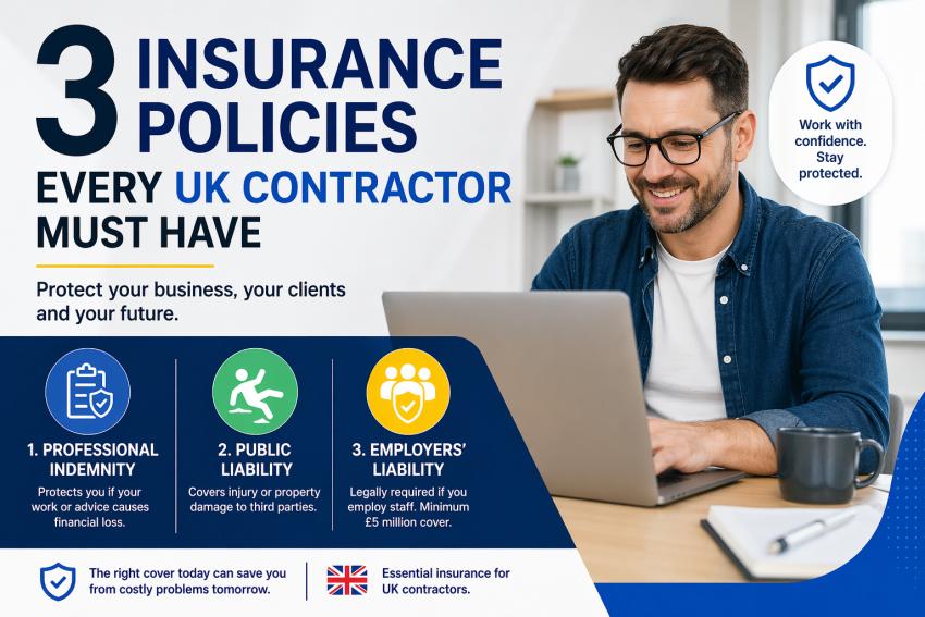 3 Insurance Policies Every UK Contractor Must Have - 2026 Guide