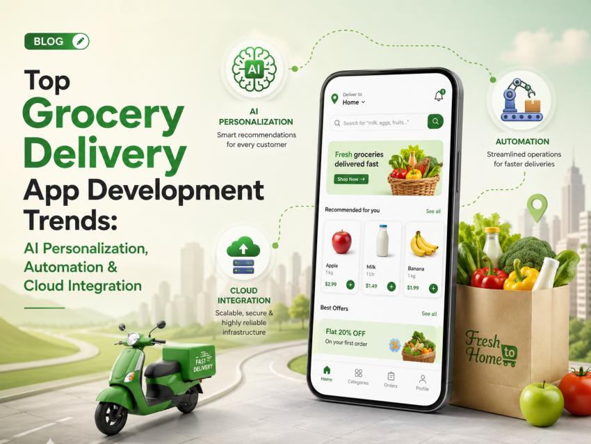 Top Grocery Delivery App Development Trends: AI Personalization, Automation & Cloud Integration