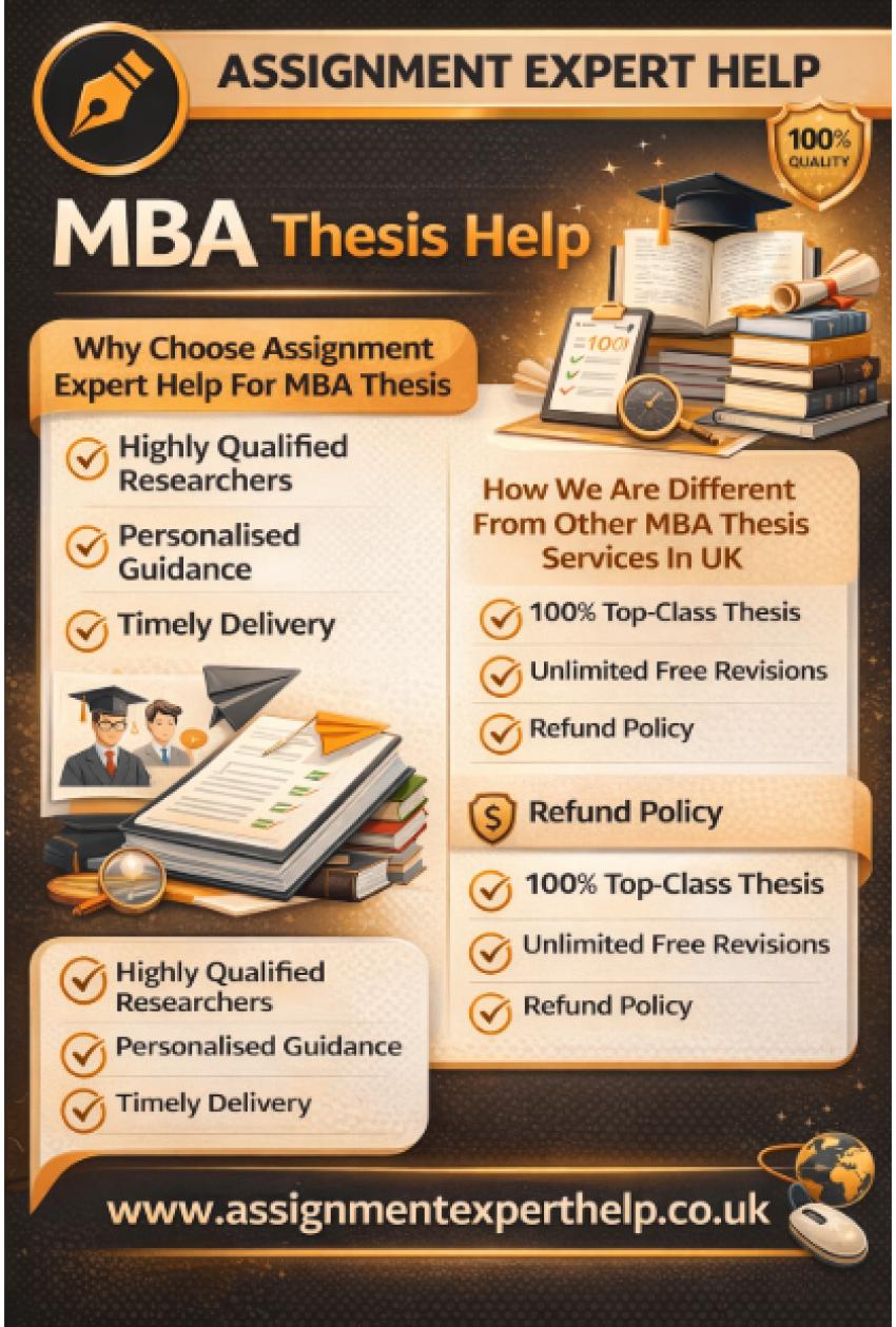 Complete MBA thesis support from topic selection to final submission.