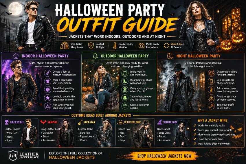 Halloween Party Outfit Guide: Jackets That Work Indoors, Outdoors and at Night