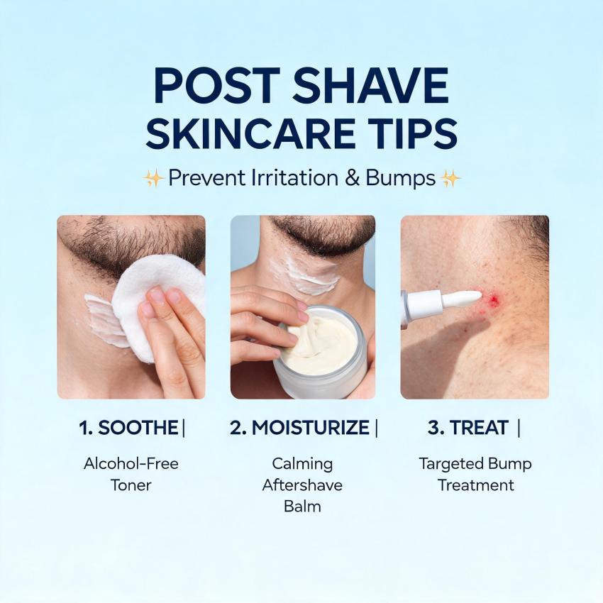 Post Shave Skincare Tips to Prevent Irritation and Bumps