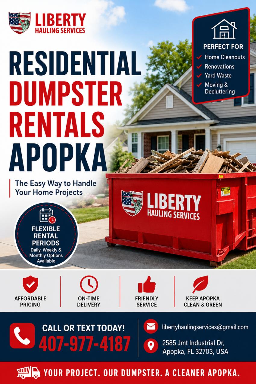 Don’t Let Household Waste Take Over – Choose a Residential Dumpster Rental in Apopka