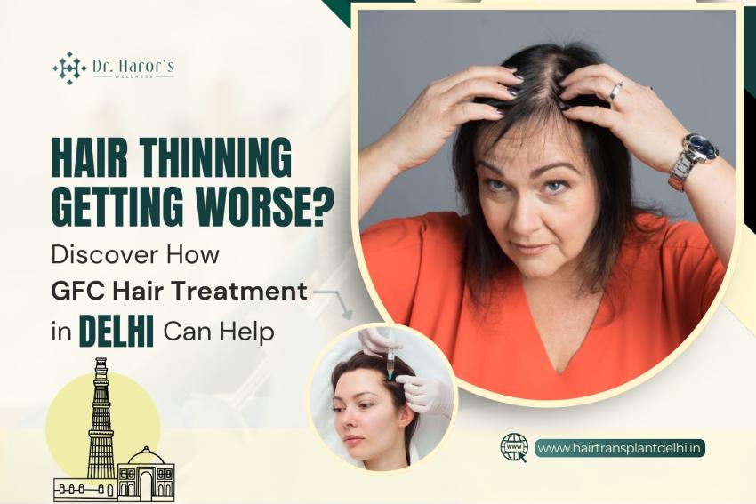 Hair Thinning Getting Worse? Discover How GFC Hair Treatment in Delhi Can Help